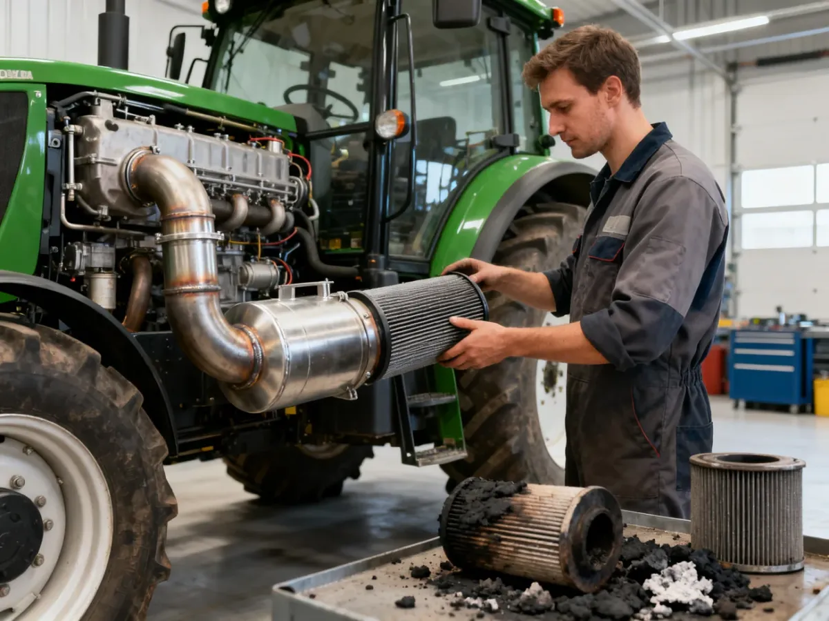 Mechanik sprawdzający filtr DPF i osad sadzy oraz popiołu