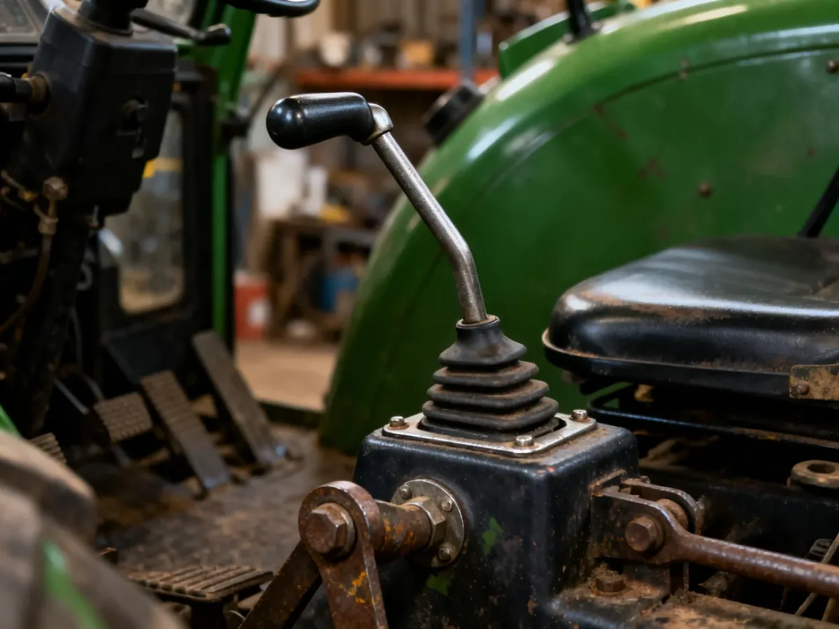 Dźwignia zmiany biegów i mechanizm sterowania skrzynią ciągnika