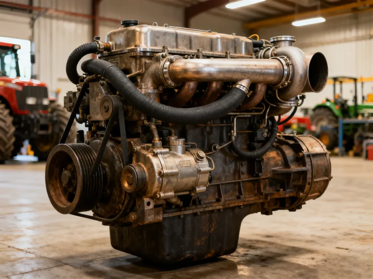 Turbosprężarka i układ dolotowy silnika ciągnika rolniczego